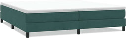 vidaXL - Bed - boxspring - zonder - matras - 200x210 - cm - fluweel - donkergroen