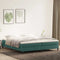 vidaXL - Bed - boxspring - zonder - matras - 200x210 - cm - fluweel - donkergroen
