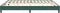 vidaXL - Bed - boxspring - zonder - matras - 200x210 - cm - fluweel - donkergroen