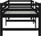 vidaXL - Bed - halfhoog - massief - grenenhout - zwart - 90x200 - cm