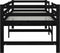 vidaXL - Bed - halfhoog - massief - grenenhout - zwart - 90x200 - cm
