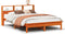vidaXL - Bed - met - boekenkast - zonder - matras - grenenhout - wasbruin - 120x200 - cm