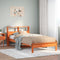 vidaXL - bed - met - boekenkast - zonder - matras - grenenhout - wasbruin - 90x200 - cm
