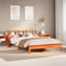 vidaXL - Bed - met - boekenkast - zonder - matras - grenenhout - wasbruin - 120x200 - cm