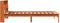 vidaXL - bed - met - boekenkast - zonder - matras - grenenhout - wasbruin - 90x200 - cm