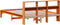 vidaXL - Bed - met - boekenkast - zonder - matras - grenenhout - wasbruin - 120x190 - cm