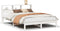 vidaXL - Bed - met - boekenkast - zonder - matras - grenenhout - wit - 120x200 - cm