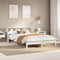 vidaXL - Bed - met - boekenkast - zonder - matras - grenenhout - wit - 120x190 - cm