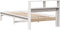 vidaXL - Bed - met - boekenkast - zonder - matras - grenenhout - wit - 90x200 - cm