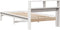 vidaXL - Bed - met - boekenkast - zonder - matras - grenenhout - wit - 90x190 - cm
