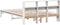 vidaXL - Bed - met - boekenkast - zonder - matras - grenenhout - wit - 120x200 - cm
