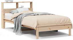 vidaXL - Bed - met - boekenkast - zonder - matras - massief - grenenhout - 100x200 - cm