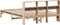 vidaXL - Bed - met - boekenkast - zonder - matras - massief - grenenhout - 120x200 - cm