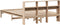 vidaXL - Bed - met - boekenkast - zonder - matras - massief - grenenhout - 120x190 - cm