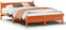 vidaXL - Bed - met - matras - massief - grenenhout - wasbruin - 140x190 - cm