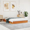 vidaXL - Bed - met - matras - massief - grenenhout - wasbruin - 140x190 - cm