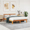 vidaXL - Bed - met - matras - massief - grenenhout - wasbruin - 140x190 - cm