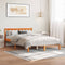vidaXL - Bed - met - matras - massief - grenenhout - wasbruin - 140x190 - cm