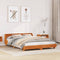 vidaXL - Bed - met - matras - massief - grenenhout - wasbruin - 140x190 - cm