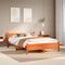 vidaXL - Bed - met - matras - massief - grenenhout - wasbruin - 140x190 - cm