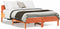 vidaXL - Bed - met - matras - massief - grenenhout - wasbruin - 140x190 - cm