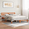 vidaXL - Bed - met - matras - massief - grenenhout - wasbruin - 140x190 - cm