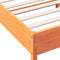 vidaXL - Bed - met - matras - massief - grenenhout - wasbruin - 140x190 - cm
