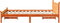 vidaXL - Bed - met - matras - massief - grenenhout - wasbruin - 140x190 - cm
