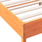 vidaXL - Bed - met - matras - massief - grenenhout - wasbruin - 140x190 - cm
