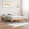 vidaXL - Bed - met - matras - massief - grenenhout - wasbruin - 140x190 - cm