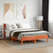 vidaXL - Bed - met - matras - massief - grenenhout - wasbruin - 140x190 - cm