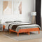 vidaXL - Bed - met - matras - massief - grenenhout - wasbruin - 140x190 - cm
