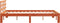 vidaXL - Bed - met - matras - massief - grenenhout - wasbruin - 140x190 - cm