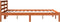 vidaXL - Bed - met - matras - massief - grenenhout - wasbruin - 140x190 - cm