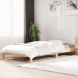vidaXL - Bed - stapelbaar - 75x190 - cm - massief - grenenhout