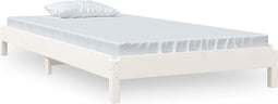 vidaXL - Bed - stapelbaar - 75x190 - cm - massief - grenenhout - wit