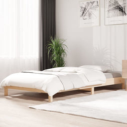 vidaXL - Bed - stapelbaar - 90x190 - cm - massief - grenenhout