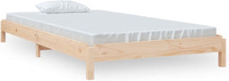 vidaXL - Bed - stapelbaar - 90x200 - cm - massief - grenenhout
