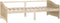vidaXL - Bedbank - 3-zits - massief - grenenhout - 90x200 - cm