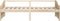 vidaXL - Bedbank - 3-zits - massief - grenenhout - 90x200 - cm