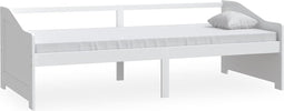 vidaXL - Bedbank - 3-zits - massief - grenenhout - 90x200 - cm - wit