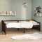 vidaXL - Bedbank - 3-zits - massief - grenenhout - donkerbruin - 90x200 - cm