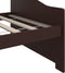 vidaXL - Bedbank - 3-zits - massief - grenenhout - donkerbruin - 90x200 - cm