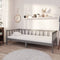 vidaXL - Bedbank - massief - grenenhout - grijs - 90x200 - cm