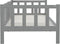 vidaXL - Bedbank - massief - grenenhout - grijs - 90x200 - cm