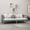 vidaXL - Bedbank - massief - grenenhout - grijs - 90x200 - cm