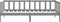 vidaXL - Bedbank - massief - grenenhout - grijs - 90x200 - cm