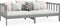 vidaXL - Bedbank - massief - grenenhout - grijs - 90x200 - cm