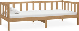 vidaXL - Bedbank - massief - grenenhout - honingbruin - 90x200 - cm