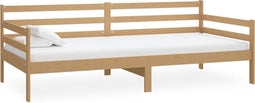 vidaXL - Bedbank - massief - grenenhout - honingbruin - 90x200 - cm